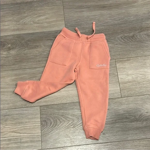 Cabela's Toddler Girls Pink Jogger Sweatpants Elastic Waistband - Picture 1 of 4